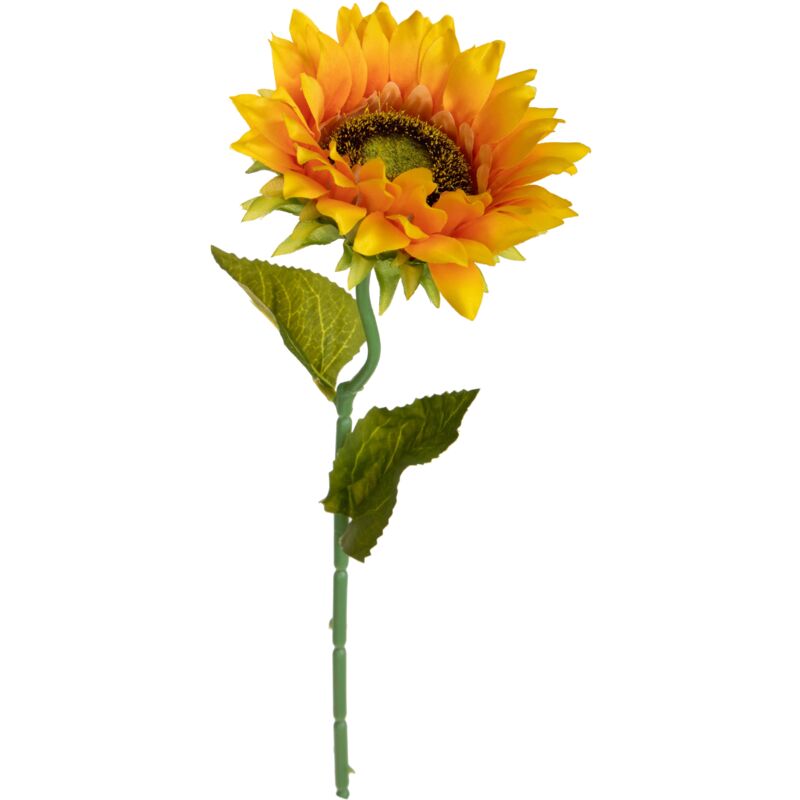 foto del prodotto giordanoshop set 12 girasoli artificiali mini con foglie 49 cm