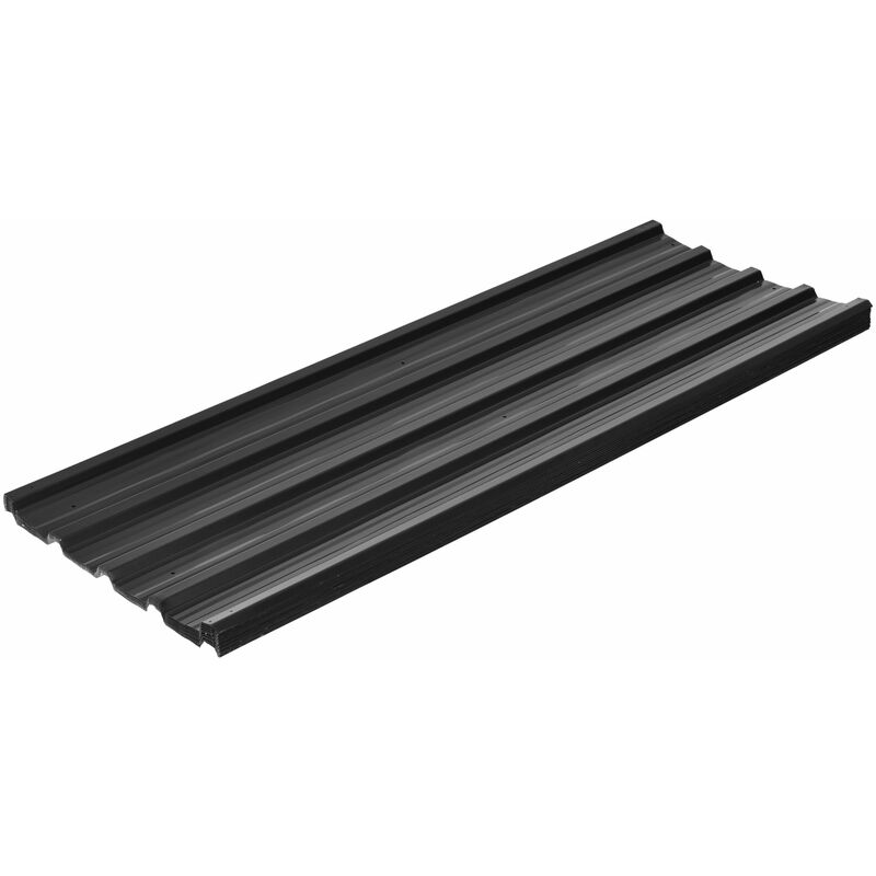foto del prodotto giordanoshop set 12 pannelli di ricambio per casette da giardino 129x45 cm in acciaio zincato grigio scuro