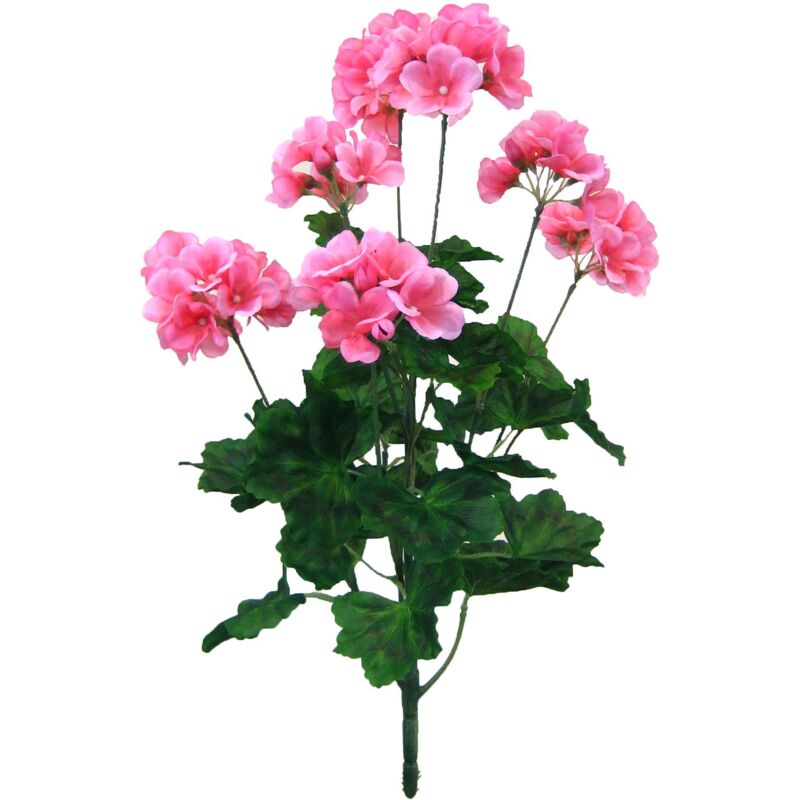 foto del prodotto giordanoshop set 2 cespuglio di geranio artificiale altezza 54 cm rosa