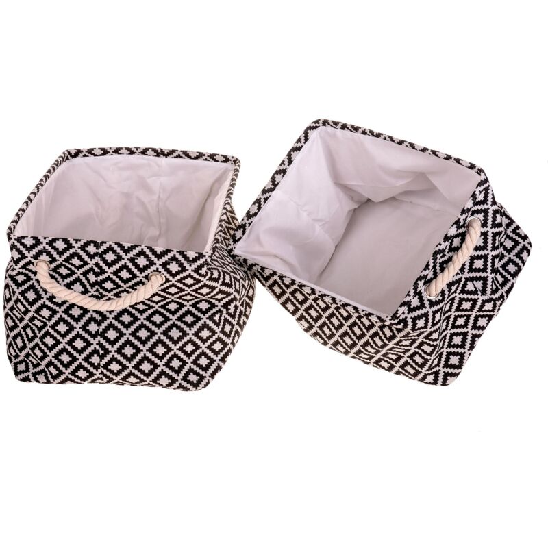foto del prodotto giordanoshop set 2 contenitori tessuto 44x28h cm