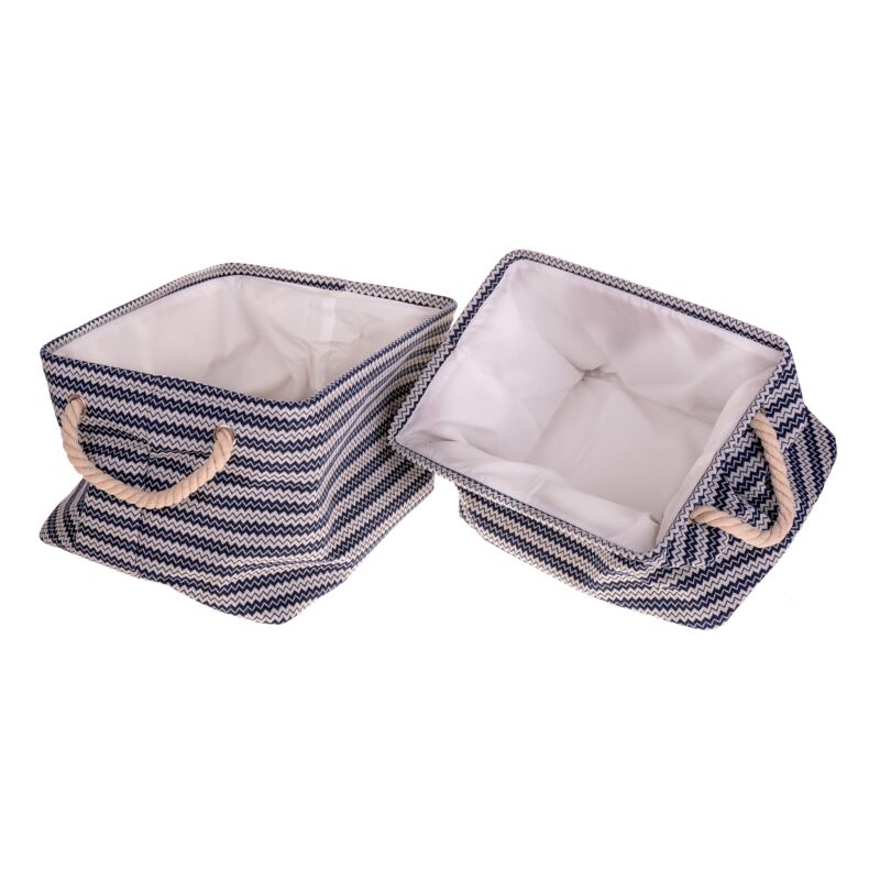 foto del prodotto giordanoshop set 2 contenitori tessuto 44x28h cm