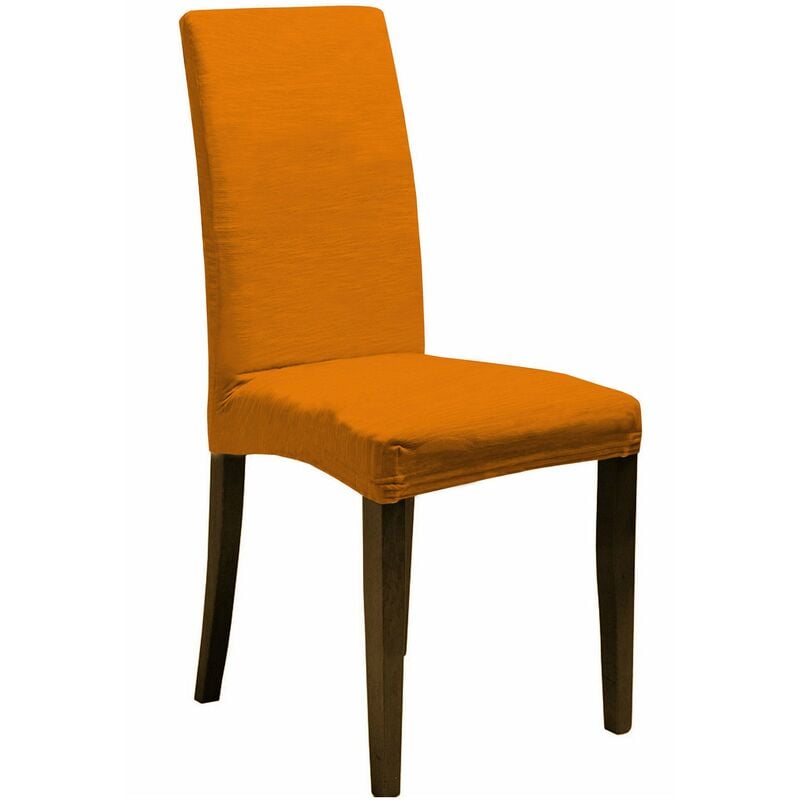 foto del prodotto giordanoshop set 2 coprisedie con schienale elasticizzati in poliestere arancio