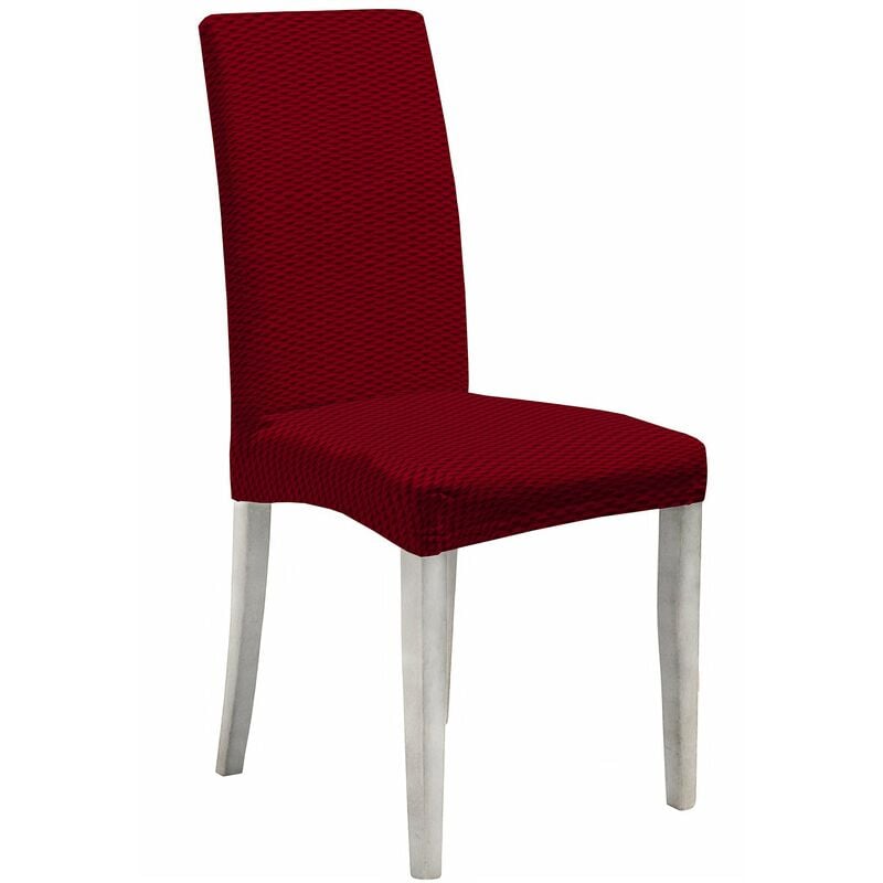 foto del prodotto giordanoshop set 2 coprisedie con schienale elasticizzati in poliestere fashion bordeaux