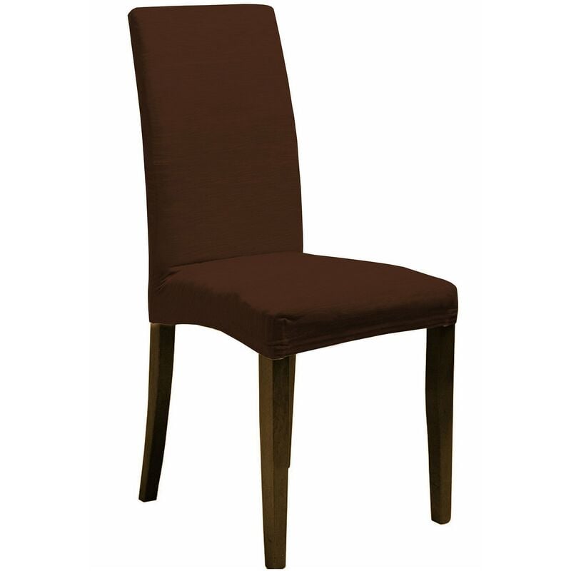 foto del prodotto giordanoshop set 2 coprisedie con schienale elasticizzati in poliestere marrone