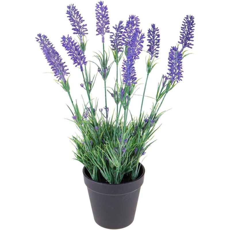 foto del prodotto giordanoshop set 2 lavanda artificiale in vaso altezza 38 cm viola