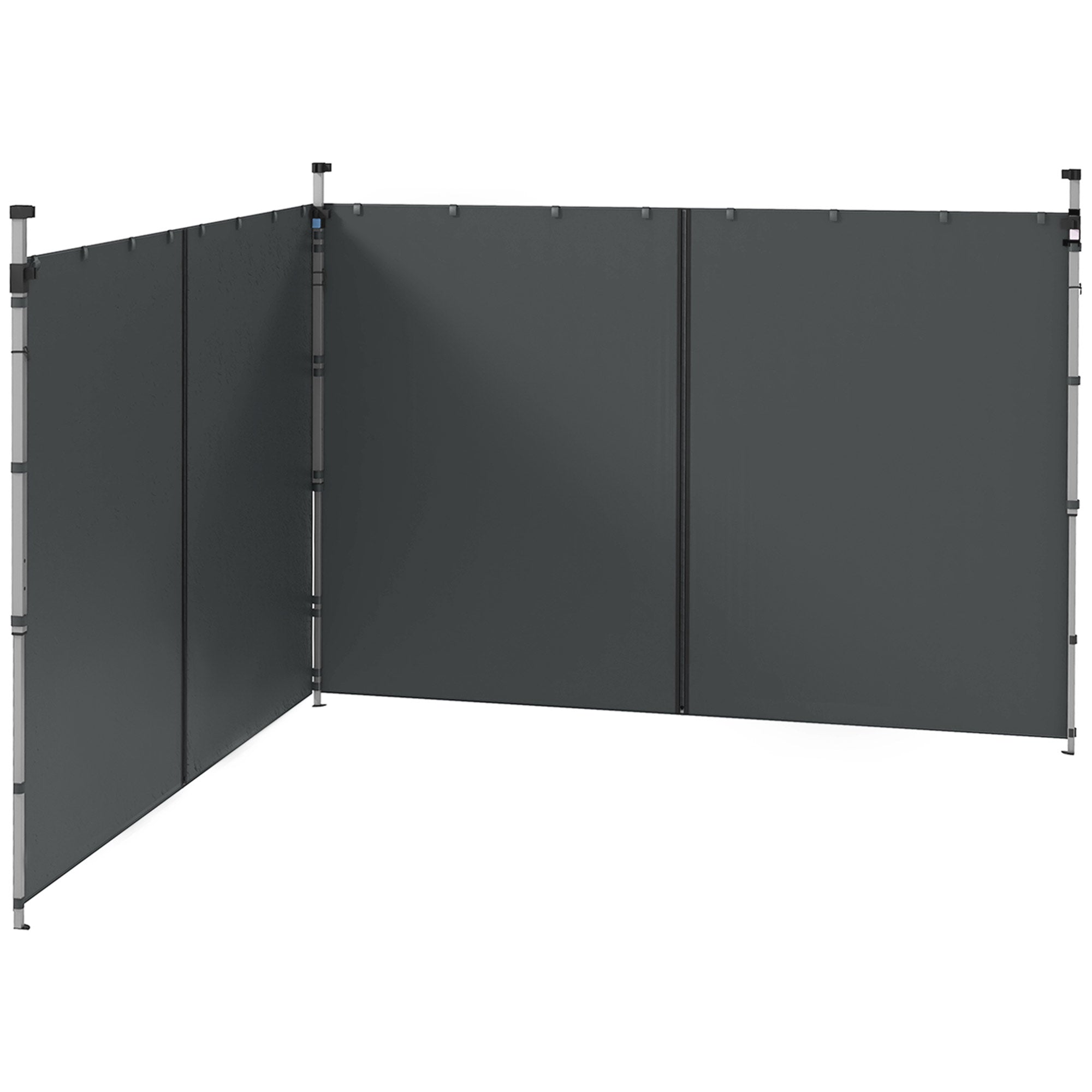 foto del prodotto giordanoshop set 2 pareti laterali per gazebo 3x3m e 3x6m 295x195 cm in tessuto oxford grigio scuro