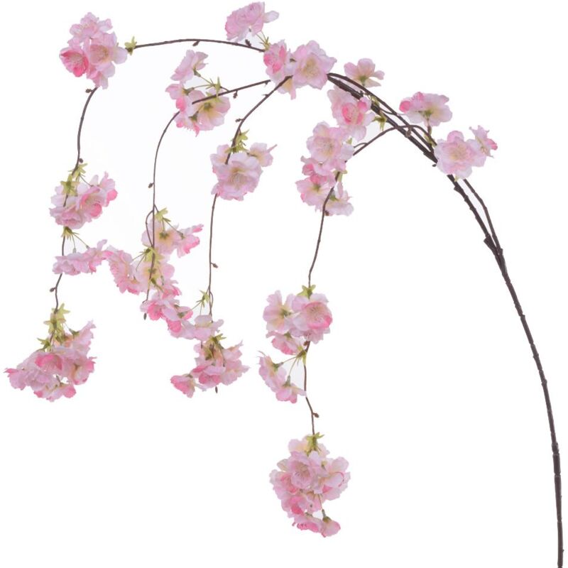 foto del prodotto giordanoshop set 2 ramo di pesco pendente artificiale altezza 120 cm rosa