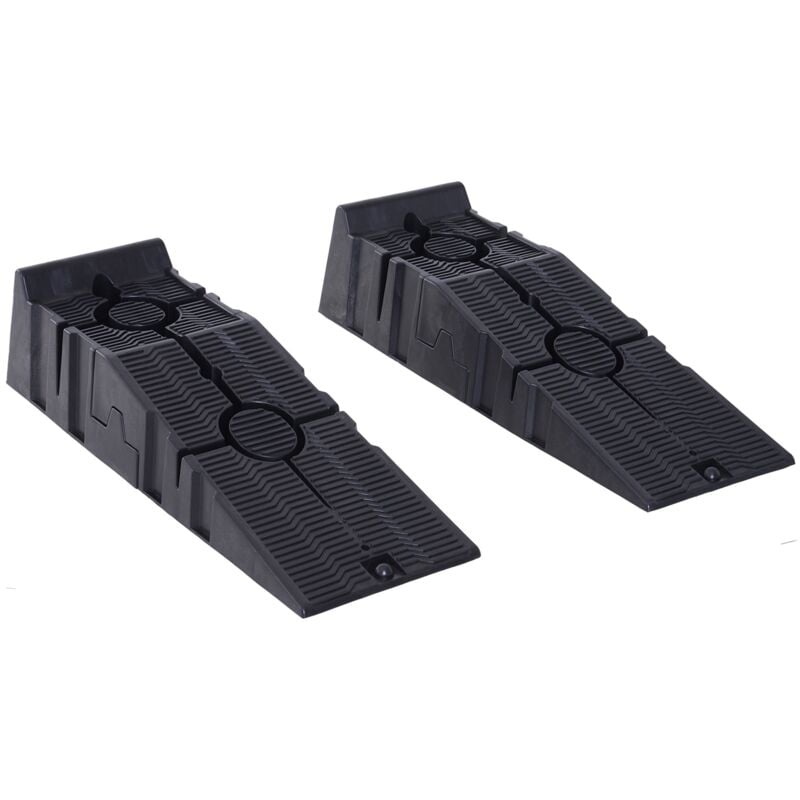 foto del prodotto giordanoshop set 2 rampe per auto max 5 tonnellate 91x30x21 cm in plastica neri