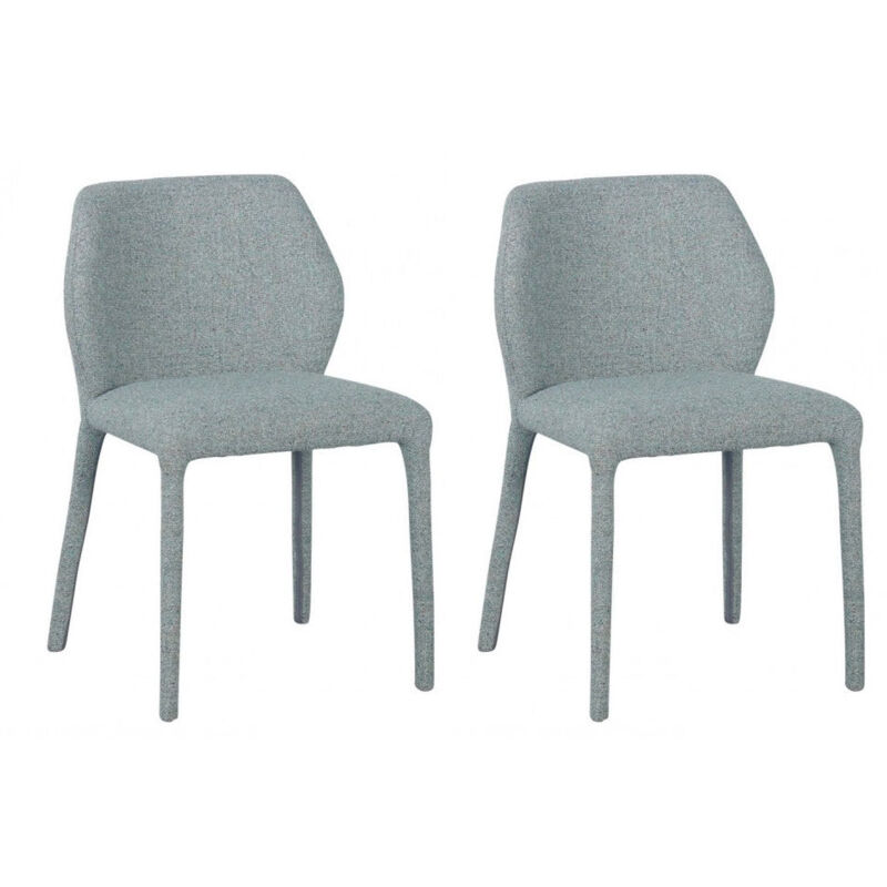 foto del prodotto giordanoshop set 2 sedie da soggiorno 50x55x77,5 cm in poliestere libby felce