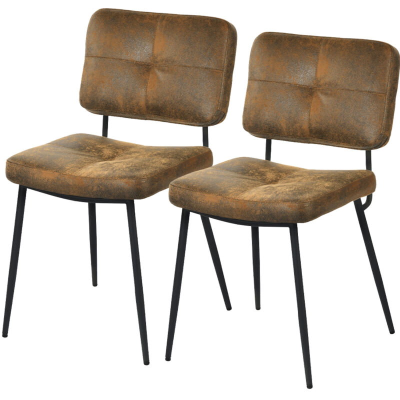 foto del prodotto giordanoshop set 2 sedie per sala da pranzo sgabelli in pelle scamosciata seduta ergonomica