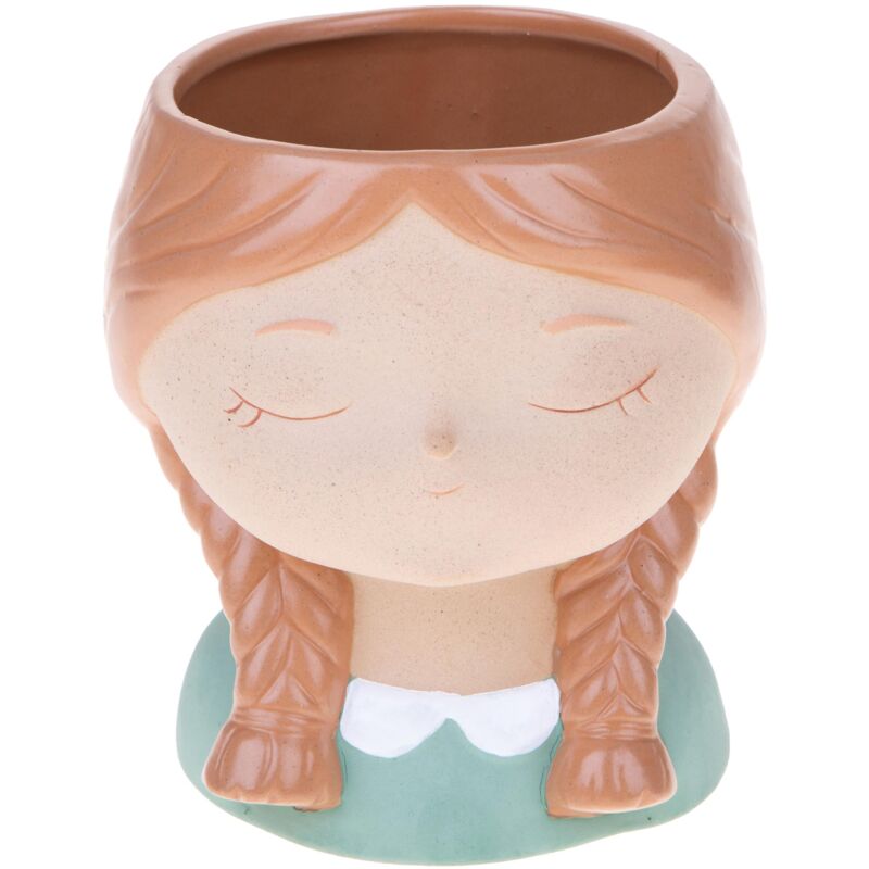 foto del prodotto giordanoshop set 2 vasi testa donna 14,5x h 16 cm