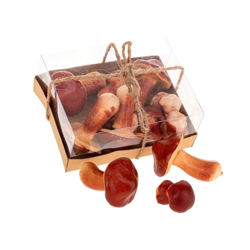 foto del prodotto giordanoshop set 24 funghi porcini artificiali per uso ornamentale