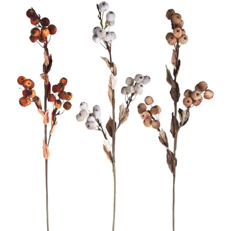 foto del prodotto giordanoshop set 4 rami artificiali con bacche altezza 80 cm