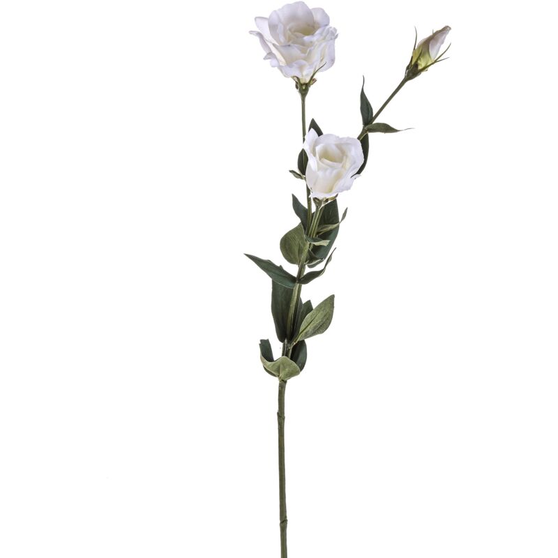 foto del prodotto giordanoshop set 6 lisianthus artificiali con fiori altezza 75 cm bianco