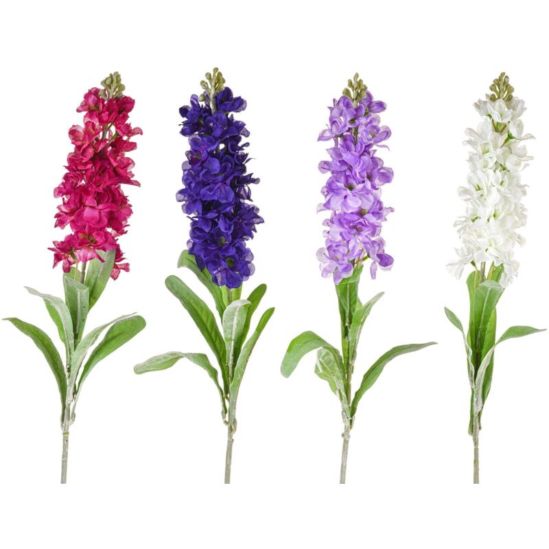 foto del prodotto giordanoshop set 8 fiori artificiali di violacciocca altezza 80 cm multicolore
