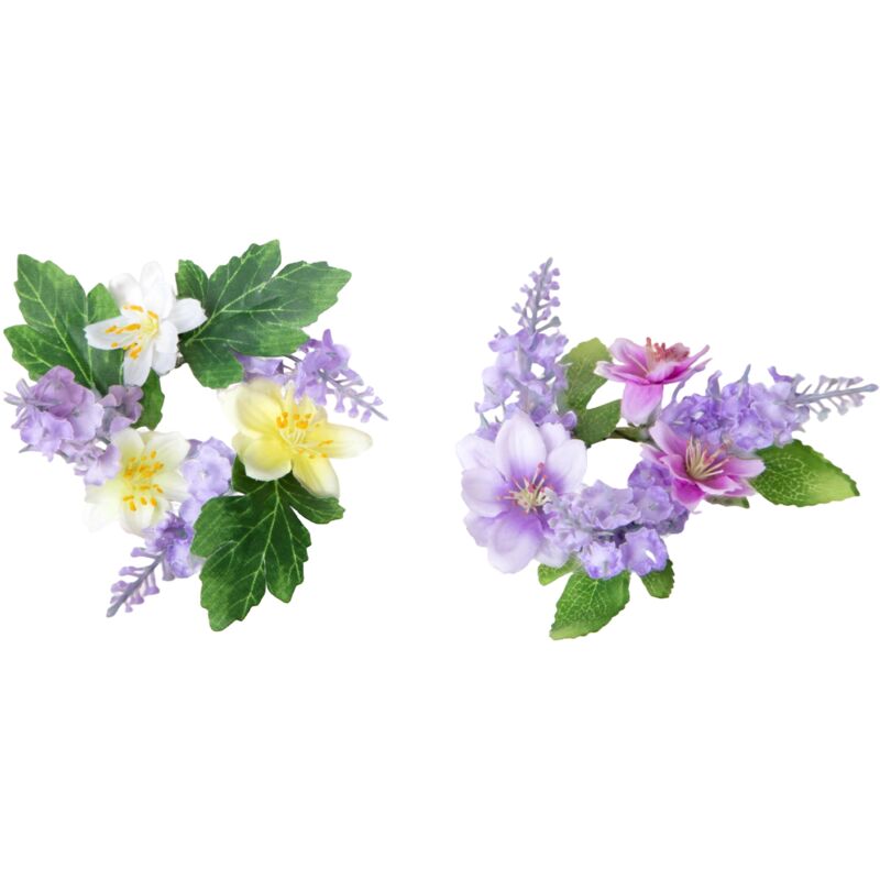 foto del prodotto giordanoshop set 8 giro candele lavanda dalie 8 cm