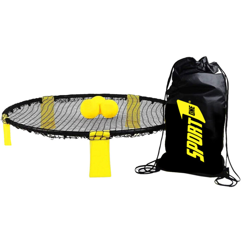 foto del prodotto giordanoshop set bounching ball da esterno con trampolino 90 cm nero giallo