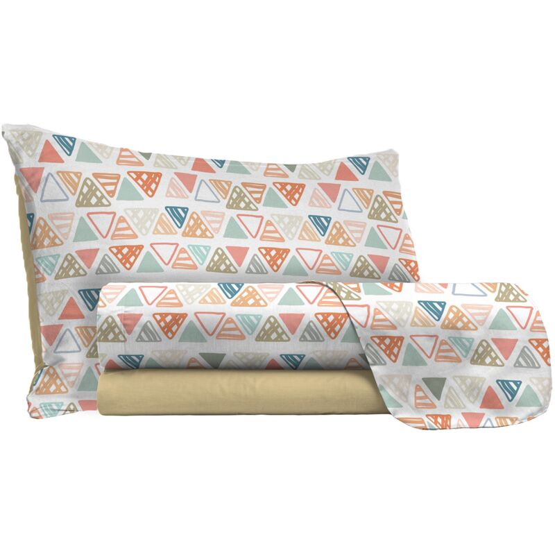foto del prodotto giordanoshop set lenzuola 1 piazza e mezzo con stampa sopra sotto e federe different