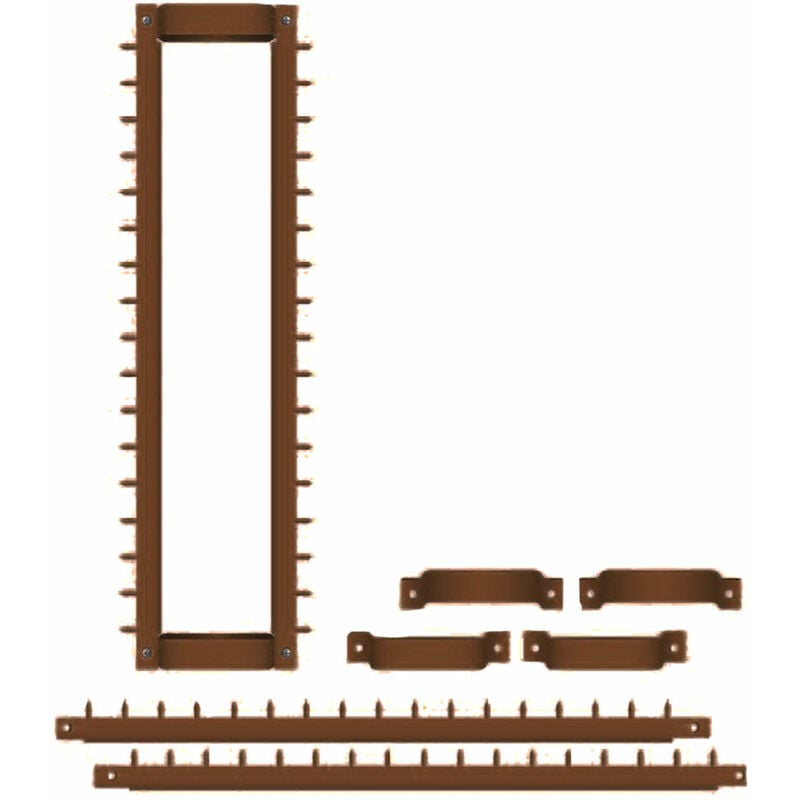 foto del prodotto giordanoshop sistema antiladro con punte in acciaio per pluviali quadrati tubi esterni 120x120 mm marrone