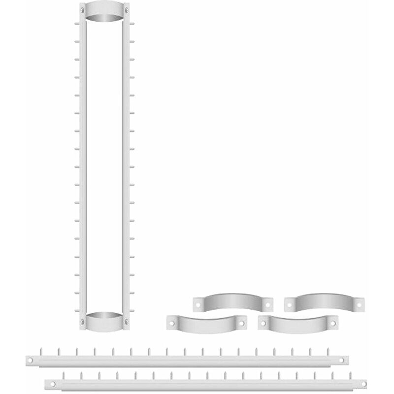 foto del prodotto giordanoshop sistema antiladro con punte in acciaio per pluviali tubi esterni 30 38 mm argento