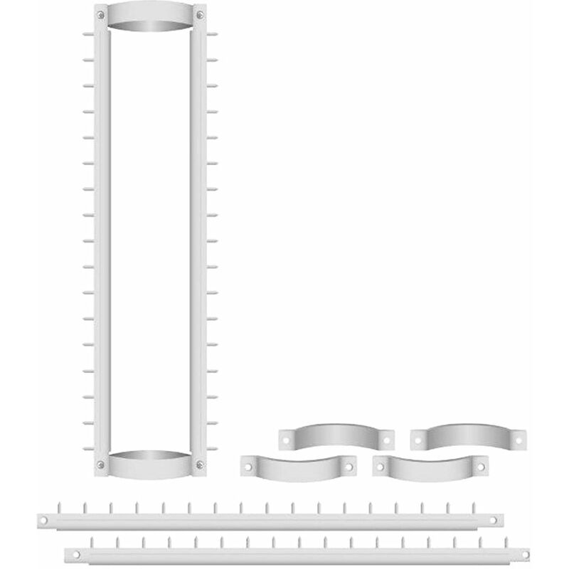 foto del prodotto giordanoshop sistema antiladro con punte in acciaio per pluviali tubi esterni 58 62 mm argento