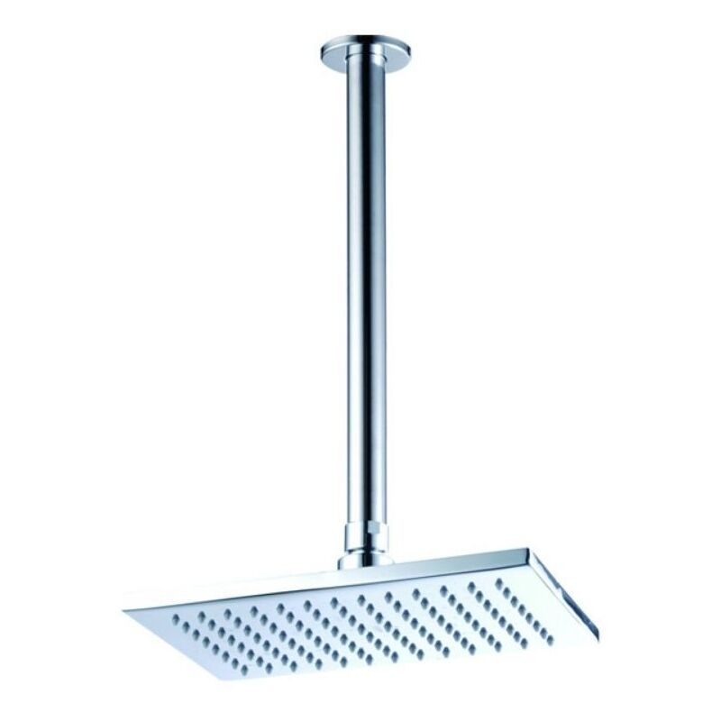 foto del prodotto giordanoshop soffione doccia rettangolare da soffitto in ottone linear cromato