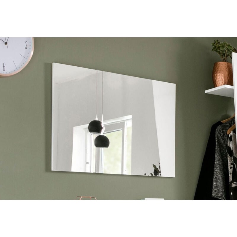 foto del prodotto giordanoshop specchio a parete 80x2x60 cm vega bianco lucido