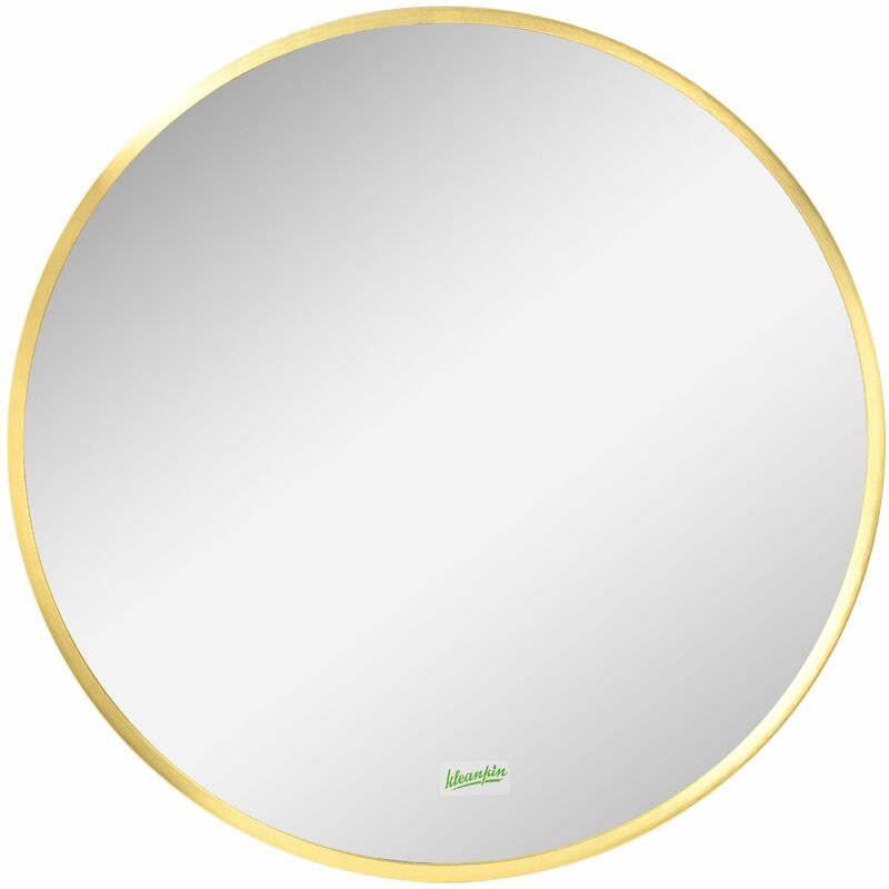 foto del prodotto giordanoshop specchio da bagno 50x2 cm con cornice in lega di alluminio oro