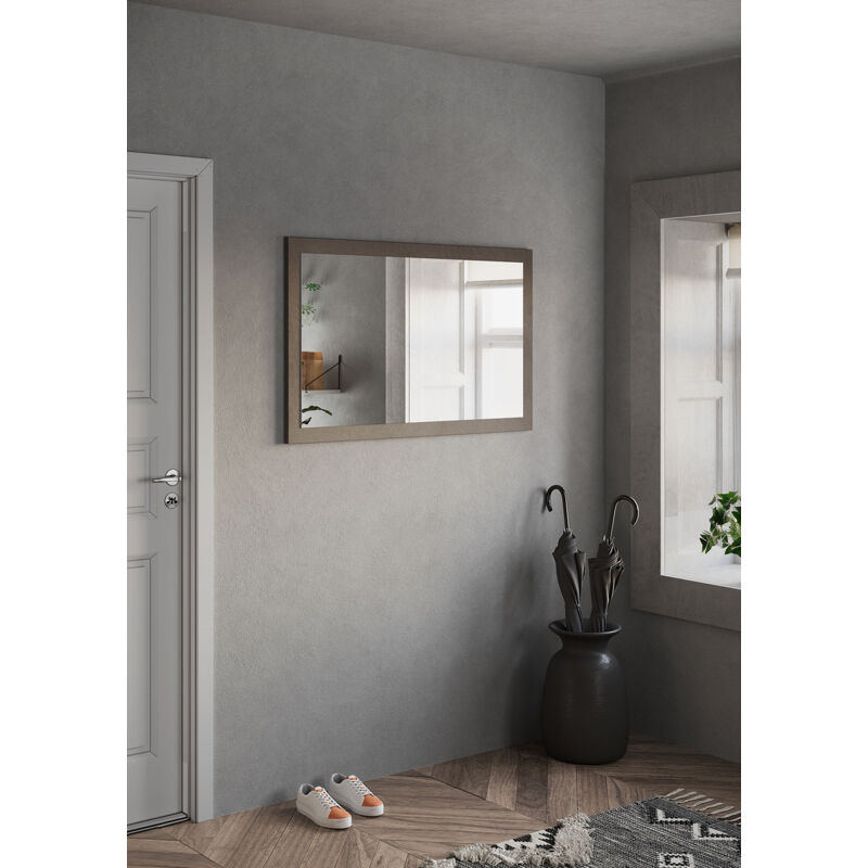 foto del prodotto giordanoshop specchio da parete orizzontale o verticale con cornice 110x2x68 cm frame bronzo