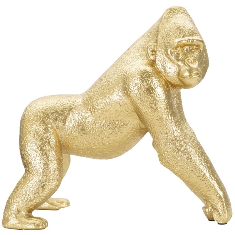 foto del prodotto giordanoshop statua gorilla 24,3x13,9x22,8 cm in poliresina oro