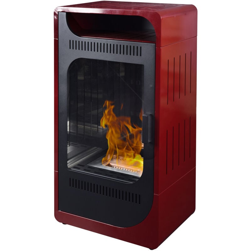 foto del prodotto giordanoshop stufa a bioetanolo da interno 94,5x50x32 cm 3kw fiammetta statica bordeaux