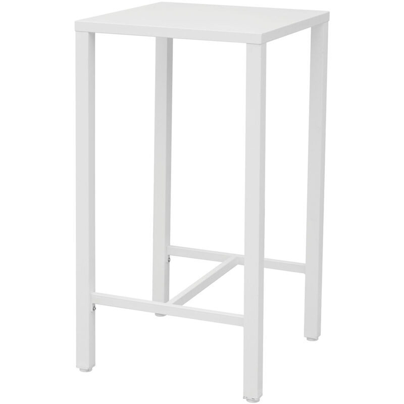 foto del prodotto giordanoshop tavolino alto da giardino 60x60x110 cm iseo in acciaio bianco