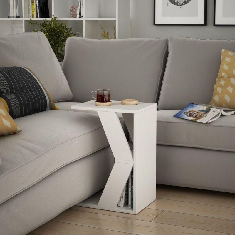 foto del prodotto giordanoshop tavolino da divano porta computer 30x40x57 cm naze bianco