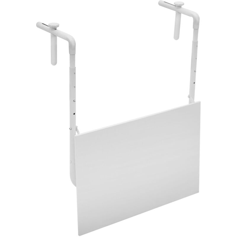 foto del prodotto giordanoshop tavolino pieghevole da ringhiera 60x52 cm ringhiera in ferro bianco