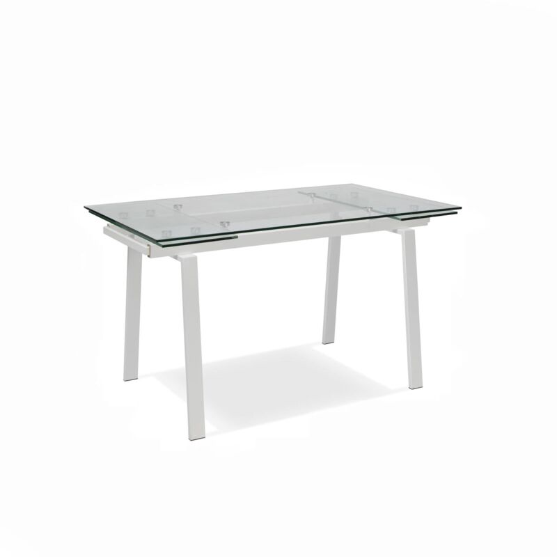 foto del prodotto giordanoshop tavolo allungabile 140 200x80x76 cm in vetro temperato tommy trasparente
