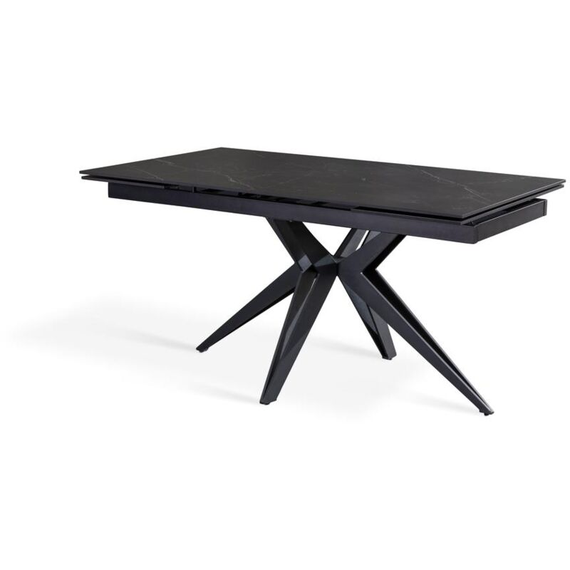 foto del prodotto giordanoshop tavolo allungabile 160 240x90x76 cm in ceramica match 2 nero opaco