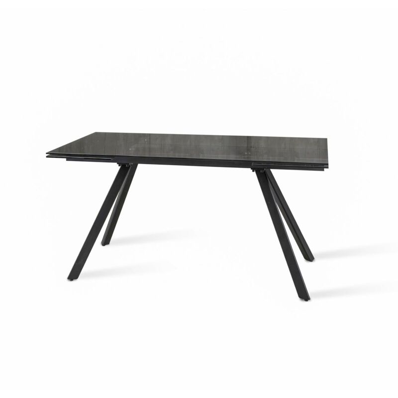 foto del prodotto giordanoshop tavolo allungabile 160 240x90x76 cm in vetro smokey nero