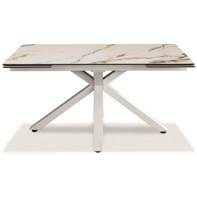 foto del prodotto giordanoshop tavolo allungabile 90x160 240x76 cm in ceramica marmo calacatta ceramica 1