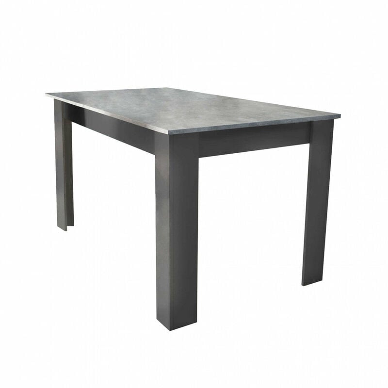 foto del prodotto giordanoshop tavolo allungabile gemma 160 200x90x75 h cm in truciolare bilaminato antracite e grigio effetto cemento
