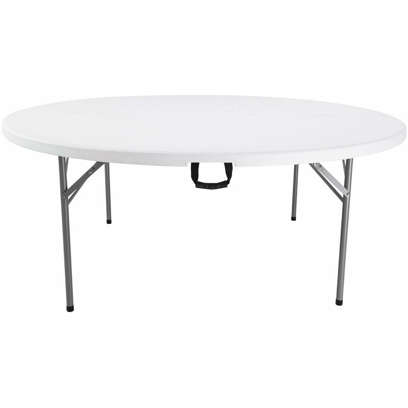 foto del prodotto giordanoshop tavolo catering rotondo pieghevole 180 cm bianco