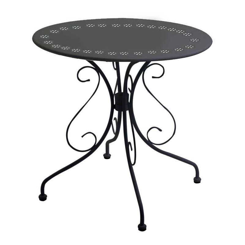 foto del prodotto giordanoshop tavolo da giardino 70xh72 cm in metallo new old antracite