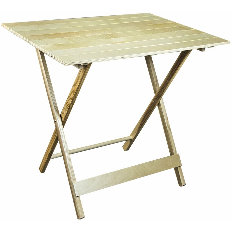 foto del prodotto giordanoshop tavolo da giardino pieghevole 80x60x80 cm in legno naturale