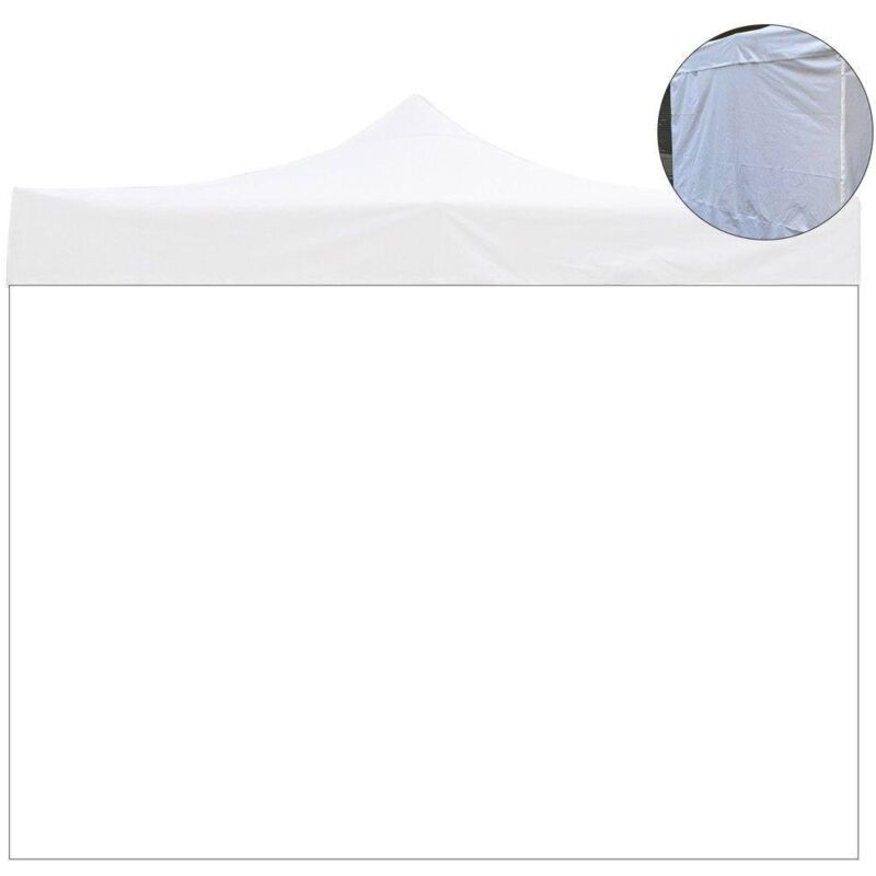 foto del prodotto giordanoshop telo di ricambio laterale per gazebo pieghevole 2x2m impermeabile ricambio bianco
