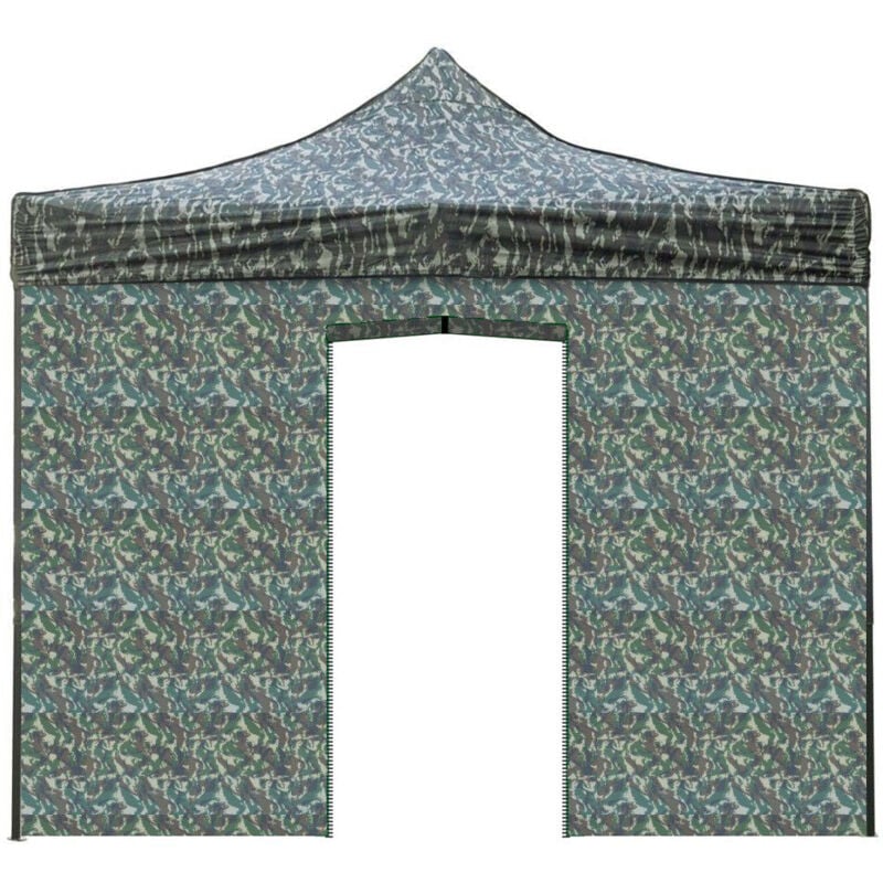 foto del prodotto giordanoshop telo di ricambio laterale per gazebo pieghevole 3x2m impermeabile con porta avvolgibile militare