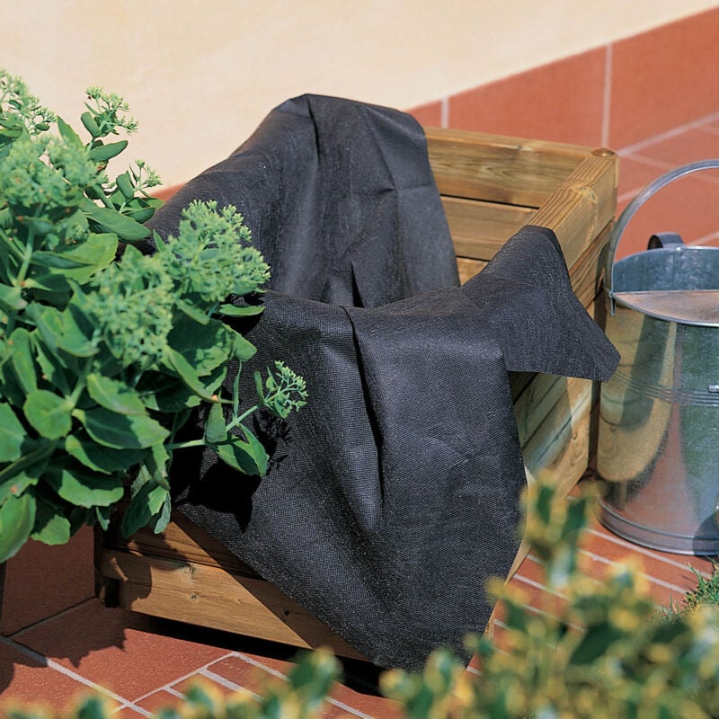 foto del prodotto giordanoshop telo per interno vaso fioriera 115x168 cm in polipropilene nero