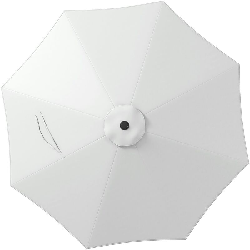 foto del prodotto giordanoshop telo per ombrellone da 295 cm 8 stecche palo centrale o laterale resistente all acqua bianco