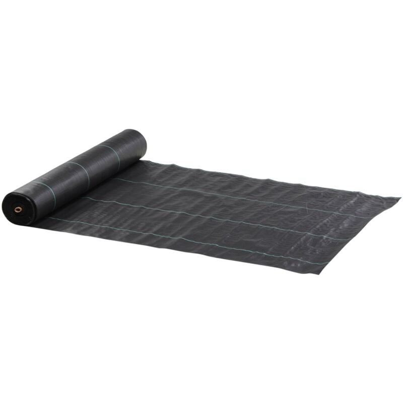 foto del prodotto giordanoshop telo per pacciamatura 50x2 m traspirante e anti uv in polipropilene nero