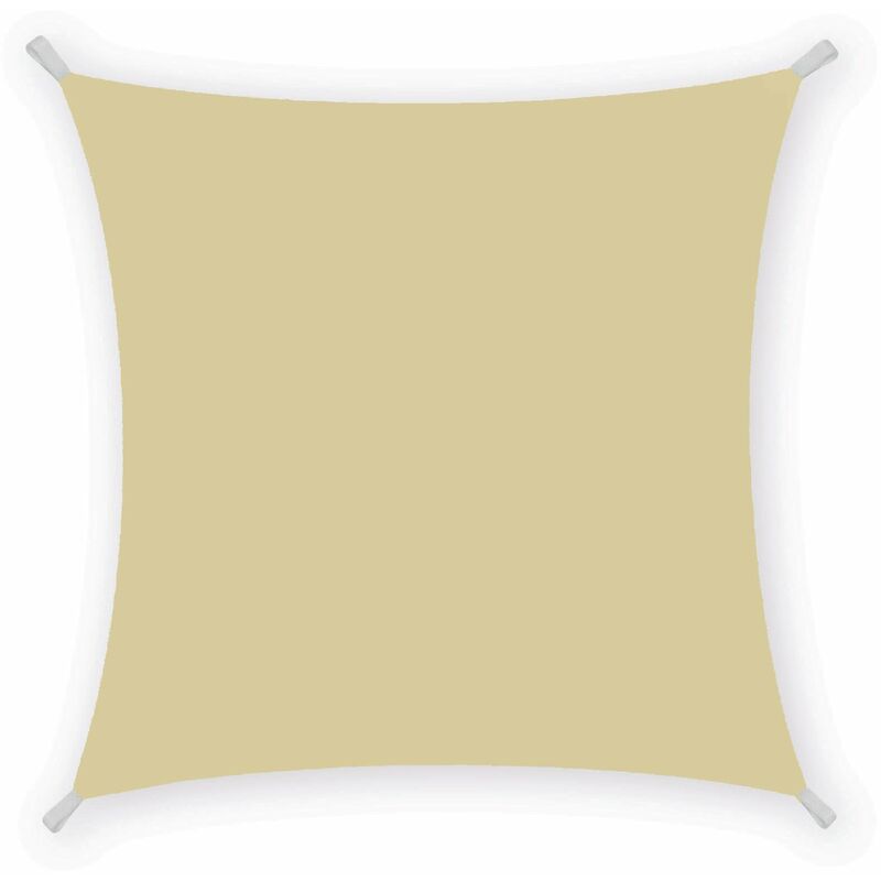 foto del prodotto giordanoshop tenda a vela ombreggiante quadrata 3x3m in poliestere beige