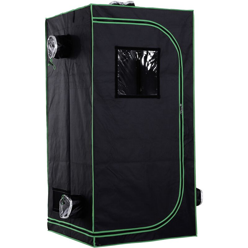 foto del prodotto giordanoshop tenda coltivazione idroponica grow box 80x80x160 cm con cerniere luci illuminazione mylar