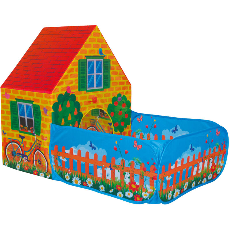 foto del prodotto giordanoshop tenda da gioco per bambini 150x90x110 cm con apertura pop up garden house multicolore